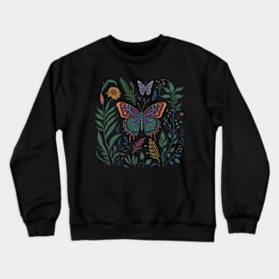 Butterflies and plants Crewneck Sweatshirt